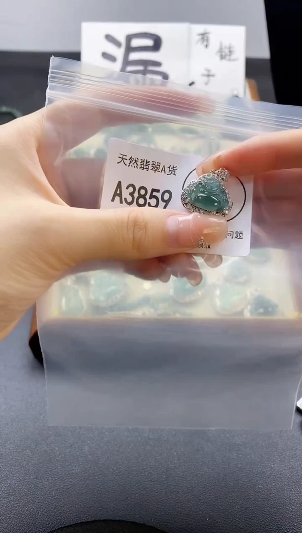 翡翠未镶嵌吊坠(赠链)天然翡翠A货