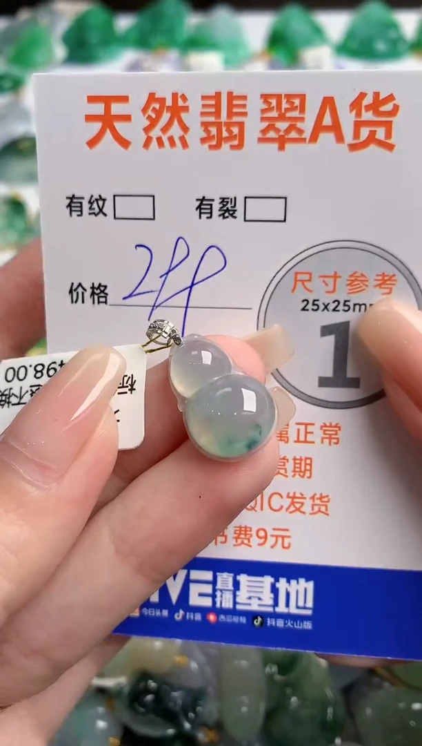 翡翠18K金镶嵌颈饰0852167069