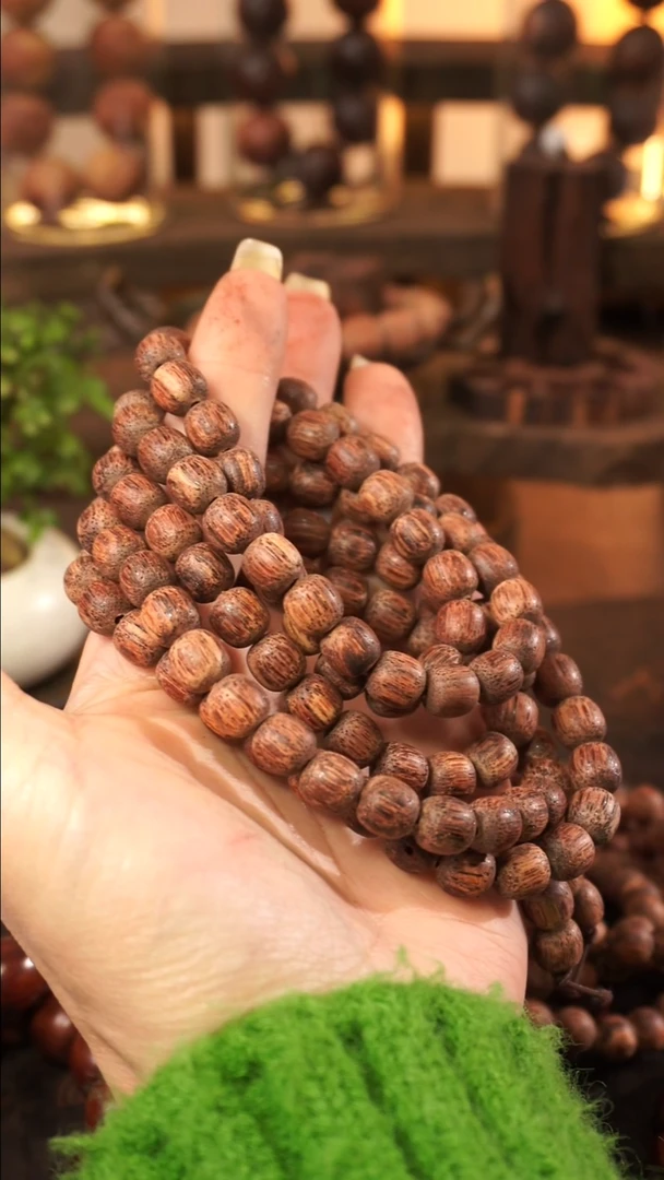 藤类藤类降真香缅甸东枝料白油超超一档0.8尺寸108颗老型