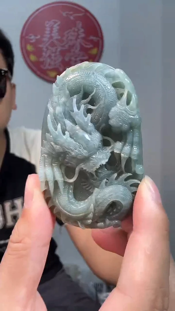 颈饰未镶嵌翡翠1141天然翡翠珠宝龙牌带绳多样性发一个