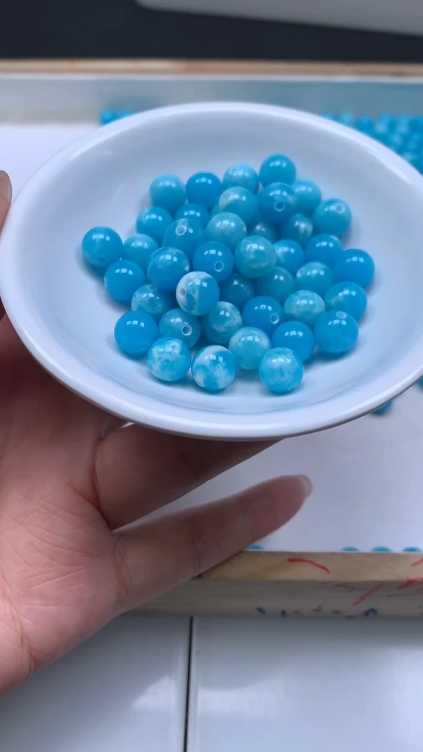 未镶嵌散珠玛瑙/玉髓C752 海纹 石8mm25个6.8元