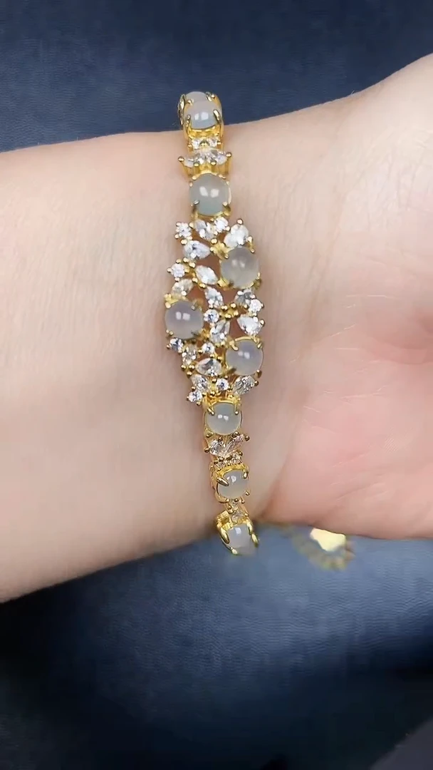 银S925镶嵌戒指翡翠3290