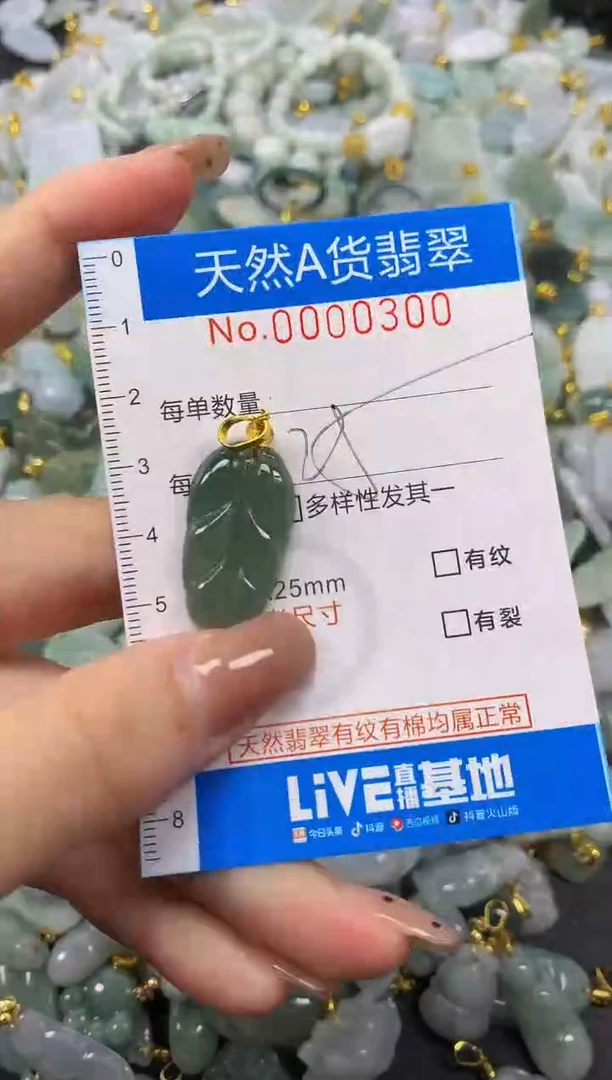 颈饰未镶嵌翡翠净货挂件-0300