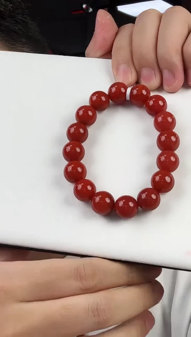 南红玛瑙保山锦红手串13+未镶嵌一个/条
