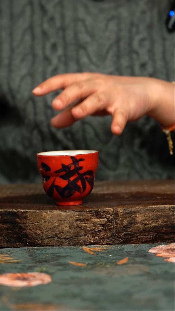 【闪购商品】杯釉下彩手工手绘同款陶器