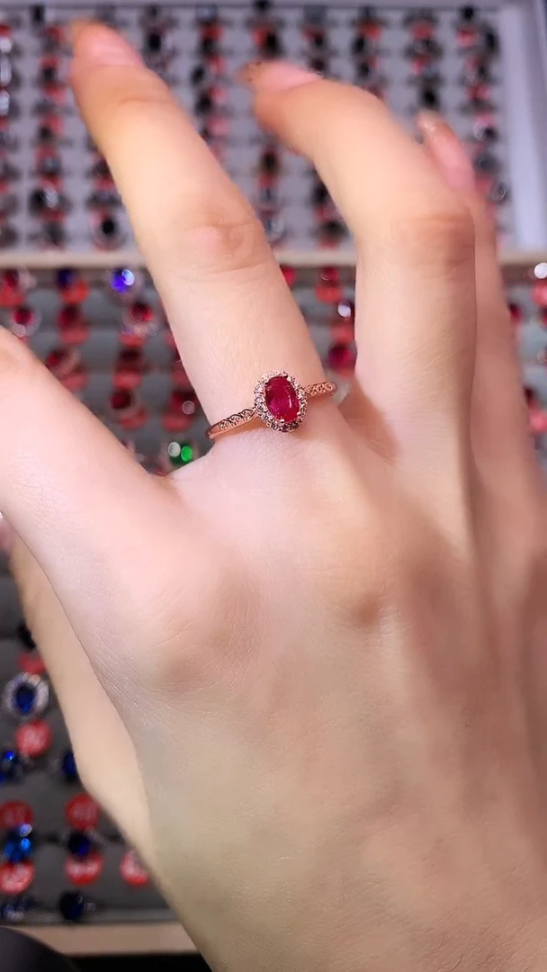 【闪购商品】红宝石戒指银S925镶嵌1111111