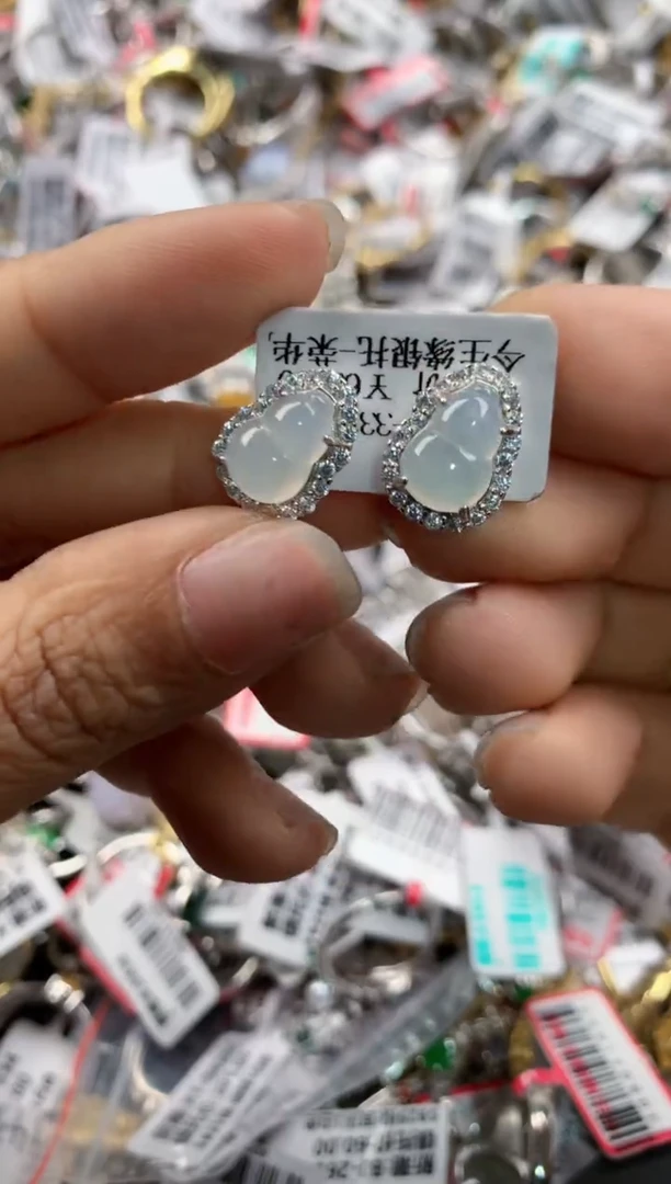 银S925镶嵌戒指翡翠12    4
