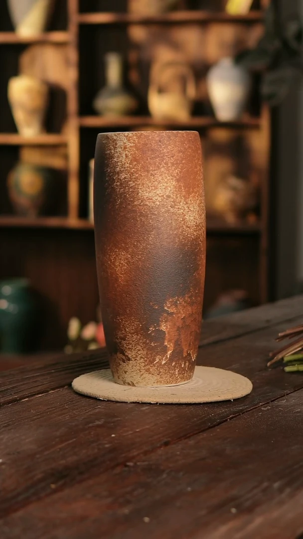 摆件27-392 陶瓷花器高34口径12