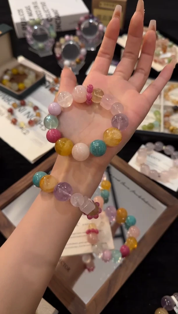 未镶嵌手链水晶多宝x3169