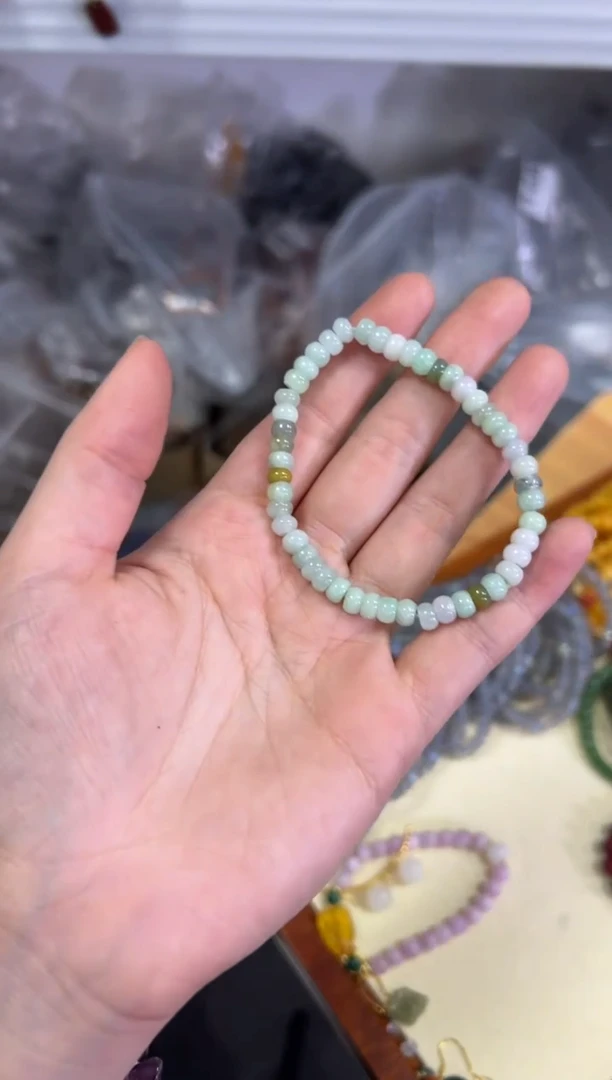 【闪购商品】翡翠手链未镶嵌天然翡翠算盘珠手链[2521]