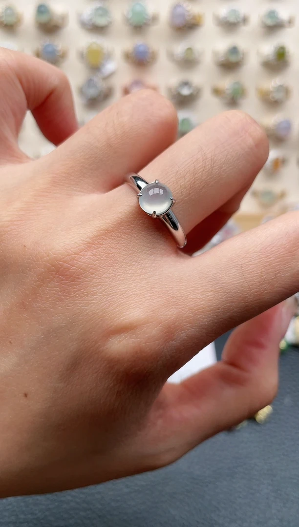 【闪购商品】翡翠戒指银S925镶嵌1111