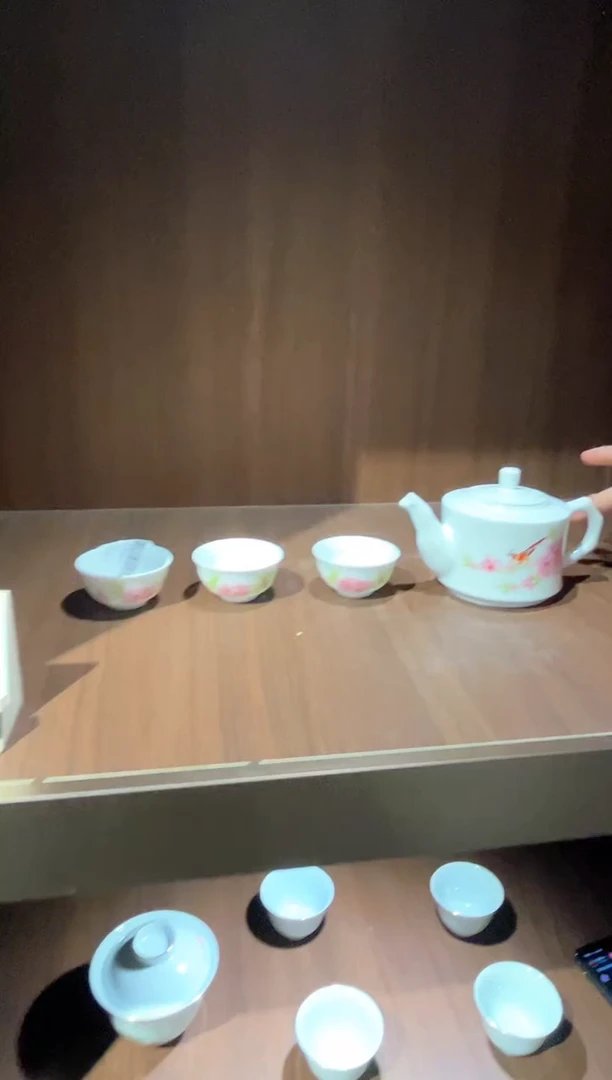 【闪购商品】摆件景德镇陶瓷水点桃花套组