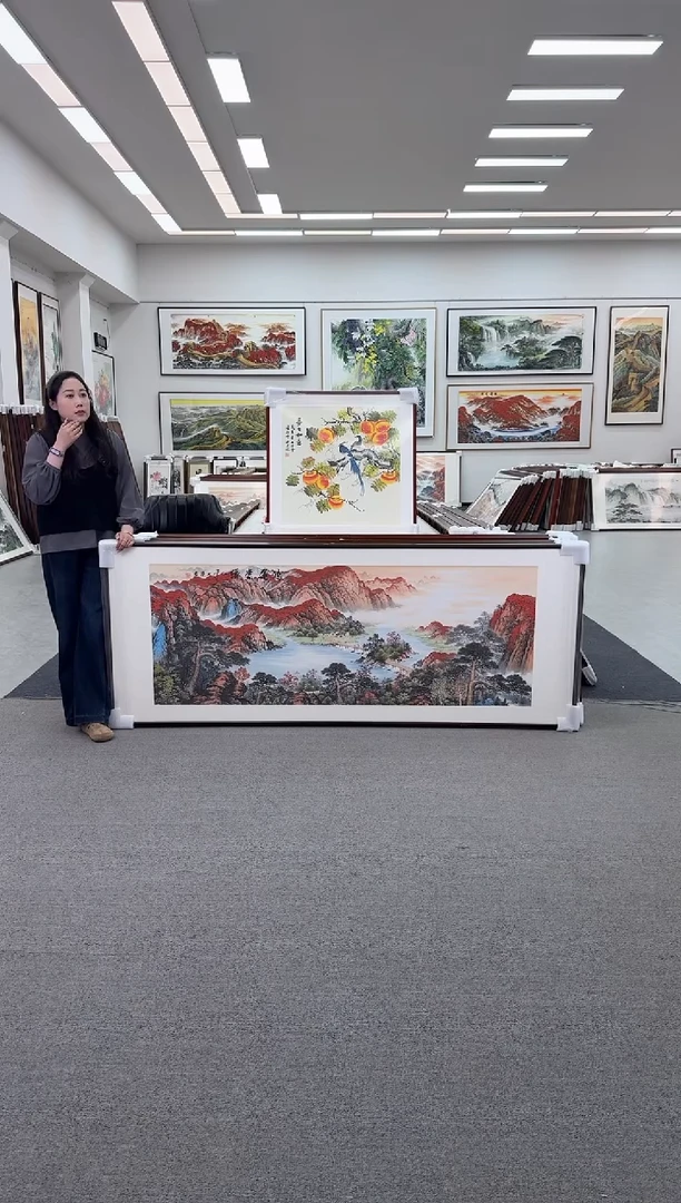 国画手绘   219*88  鸿运当头