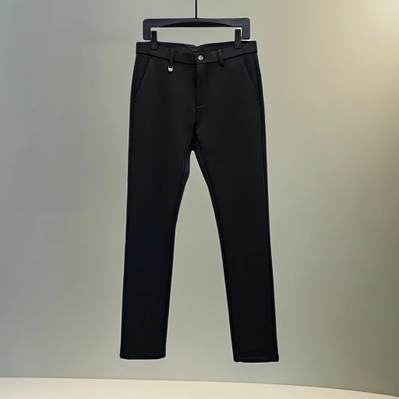 【休闲裤2031】男士秋冬季轻商务经典百搭修身厚款锦氨休闲裤