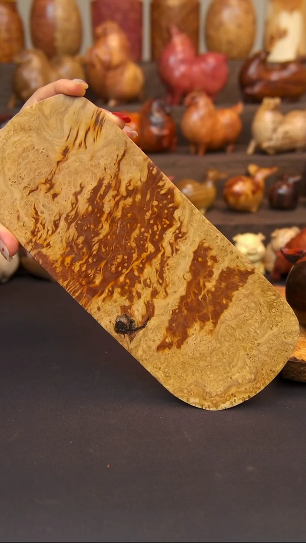 交趾黄檀（大红酸枝）山杏火焰纹干泡