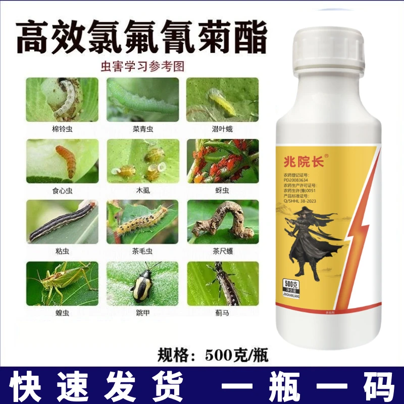 2.5含量高效氯氟氰菊酯蚜虫菜青虫果树蔬菜功夫菊酯杀虫剂