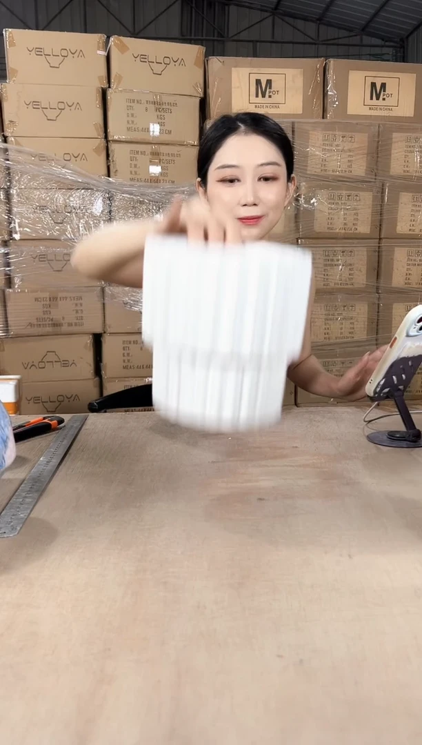 火锅加高条纹白色小号16