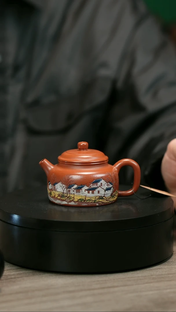 茶壶紫砂努*H2382赵翠虹彩绘小德中