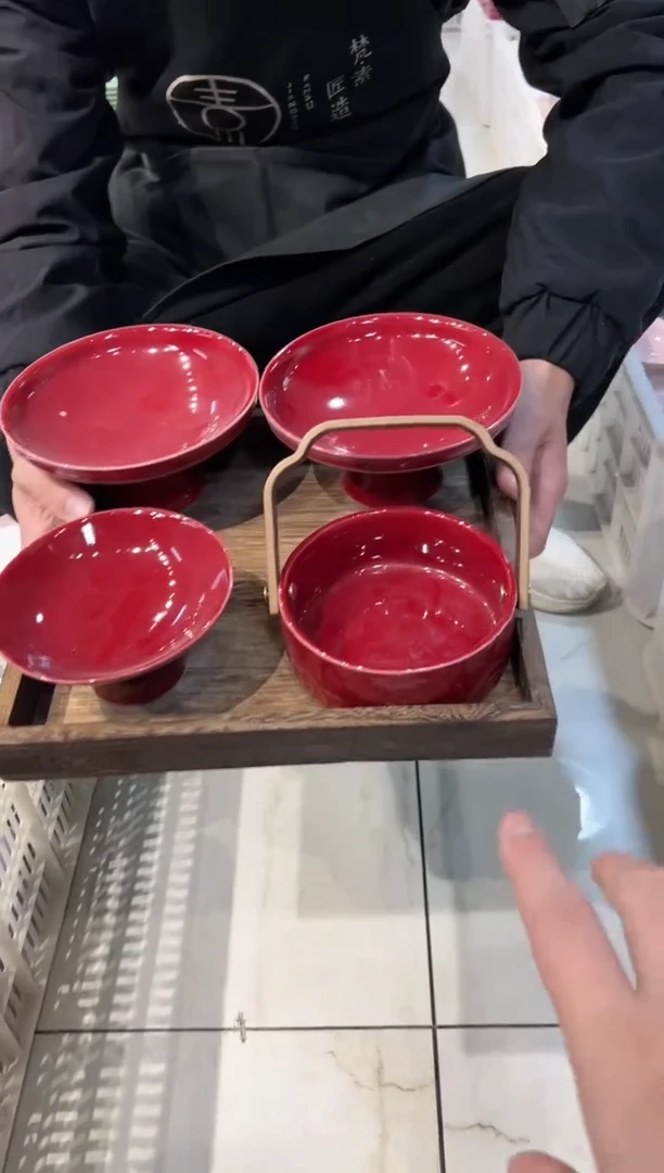 瓷片陶微瑕商品 介意勿拍 带托盘