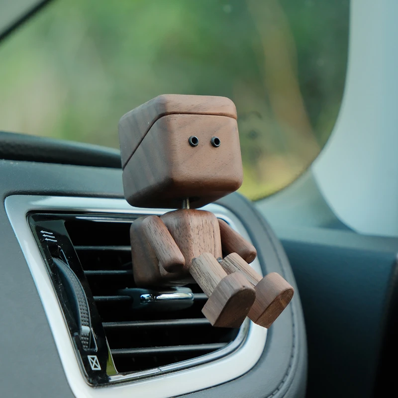 摇腿小木仔wobblylegwoody创意车载香薰摆件可爱抖腿小人送礼饰品