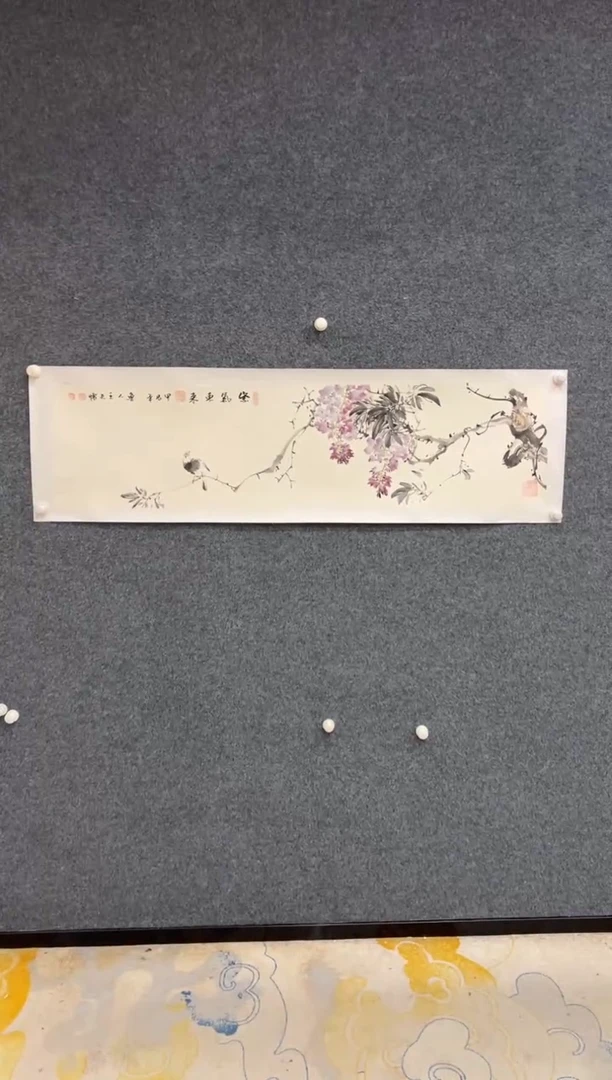 【闪购商品】国画2.7-王夫怀-4尺对开花鸟-022
