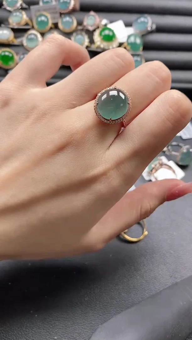 【闪购商品】翡翠戒指银S925镶嵌1111