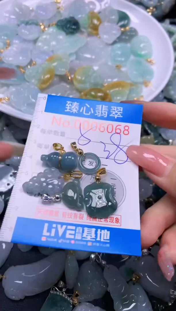 翡翠未镶嵌颈饰6068