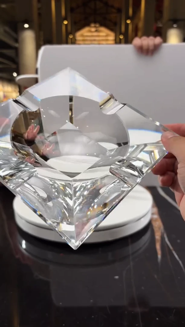 摆件CS0104004净料水晶琉璃雪茄缸