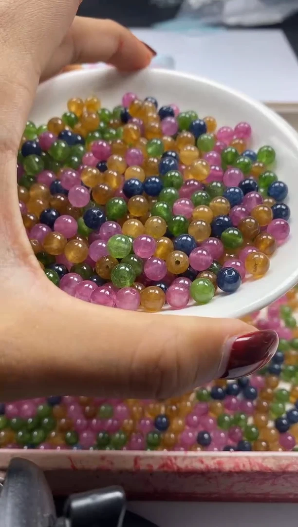 【闪购商品】碧玺颈饰未镶嵌w20碧玺6mm*40颗