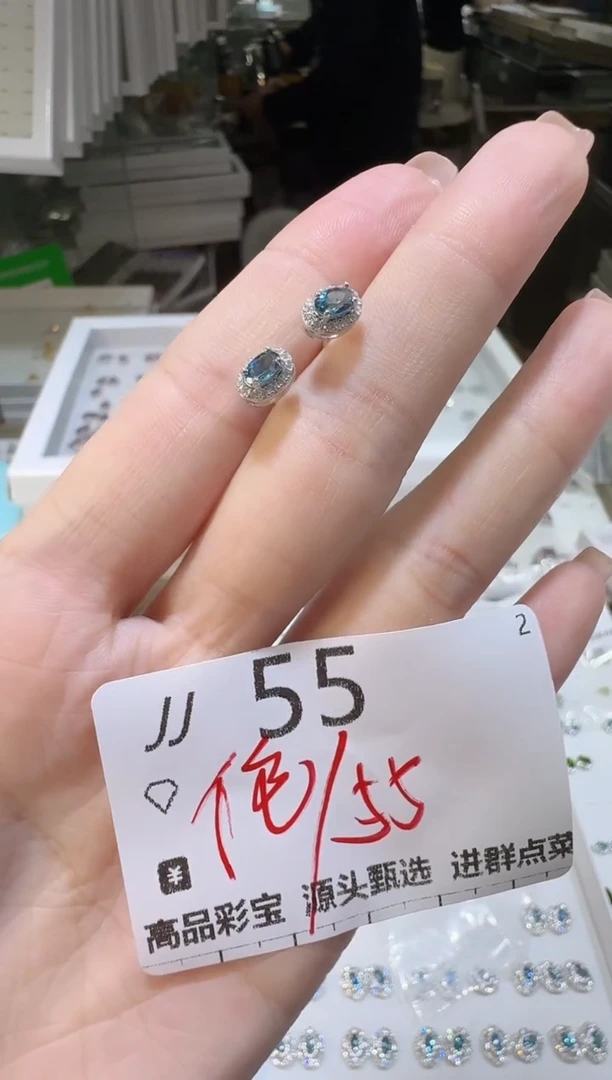【闪购商品】托帕石耳饰银S925镶嵌多样性发一JJ55