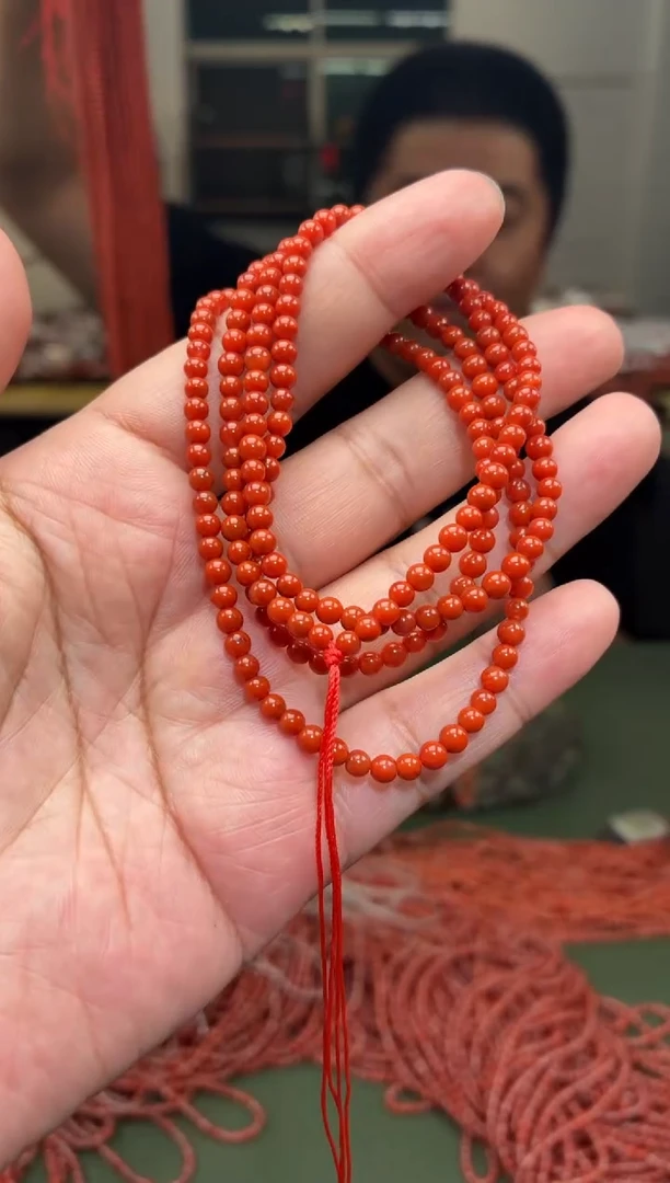 手链未镶嵌南红玛瑙多圈手串一条约3mm+ 多样性发货