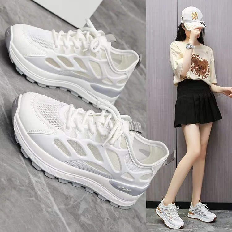 夏季女士网鞋透气镂空薄款运动鞋阿甘百搭小白鞋女鞋休闲运动女鞋