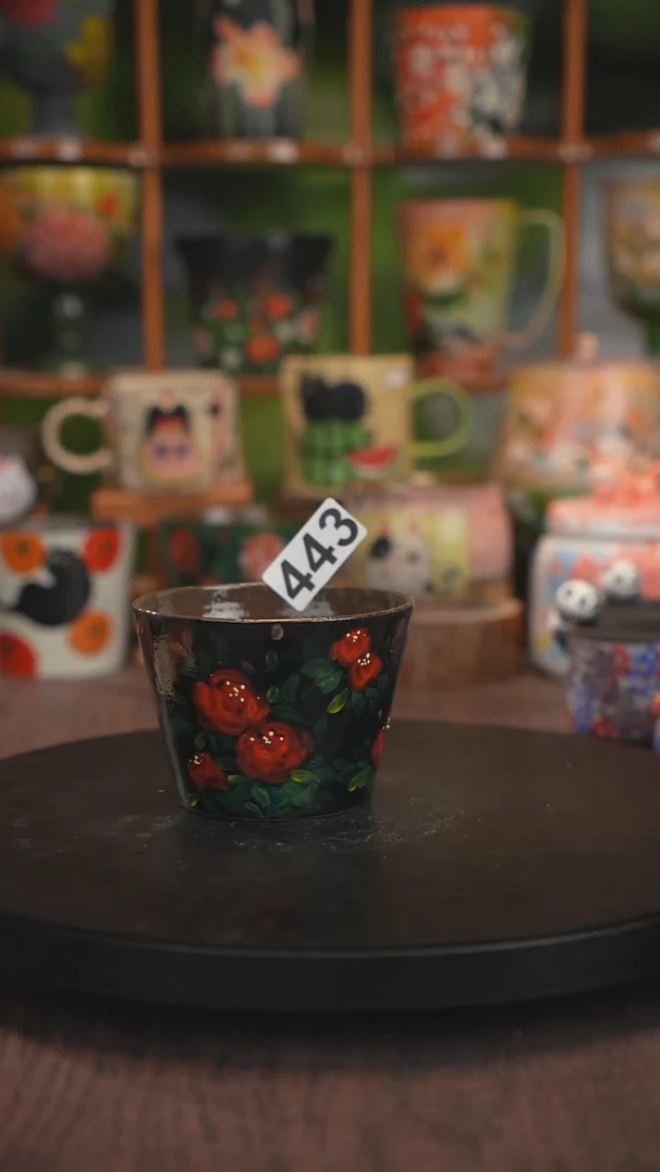 紫砂油画釉下彩手绘443