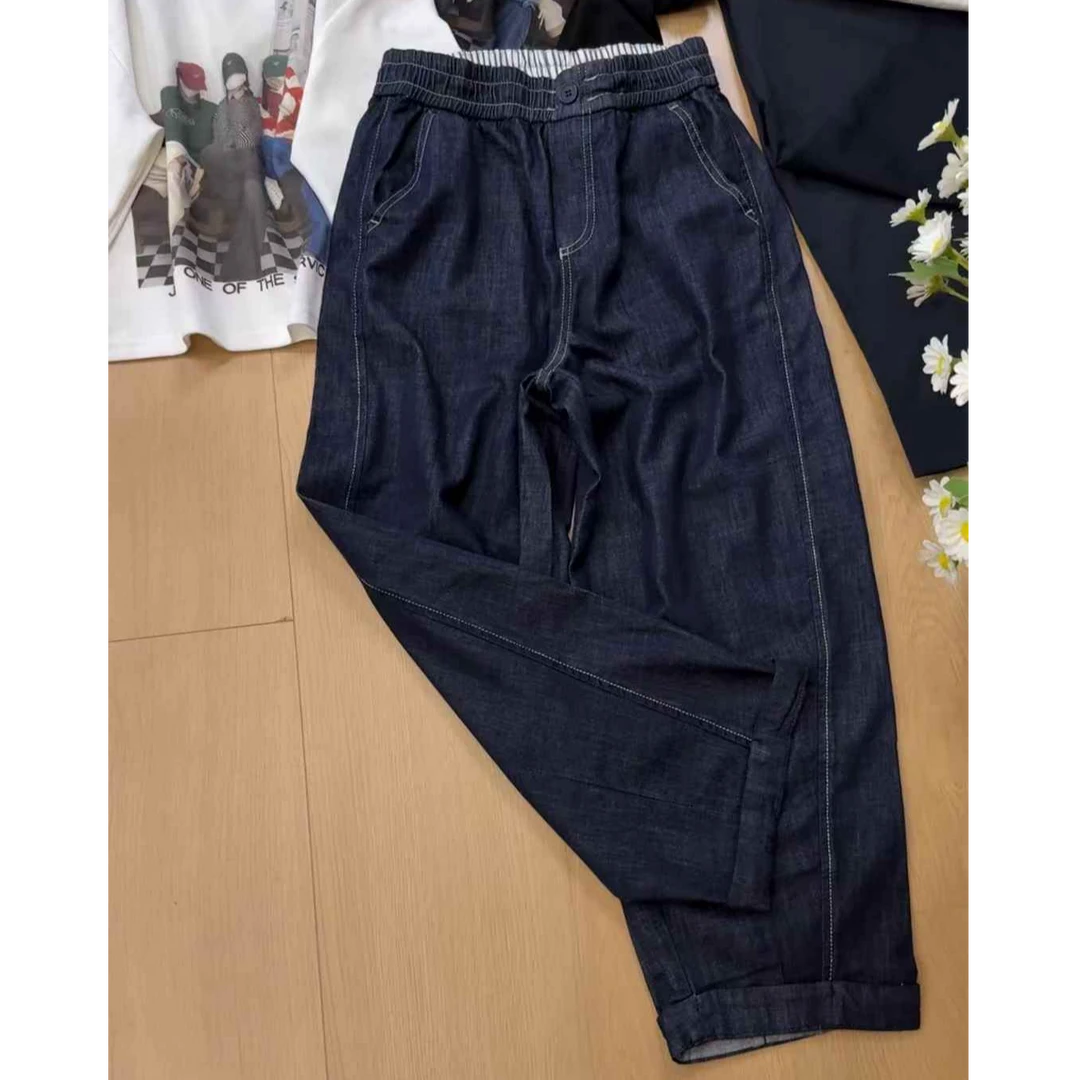 TY5【老爹裤】定制款防掉色醋酸莱赛尔显瘦老爹裤（裤长87）