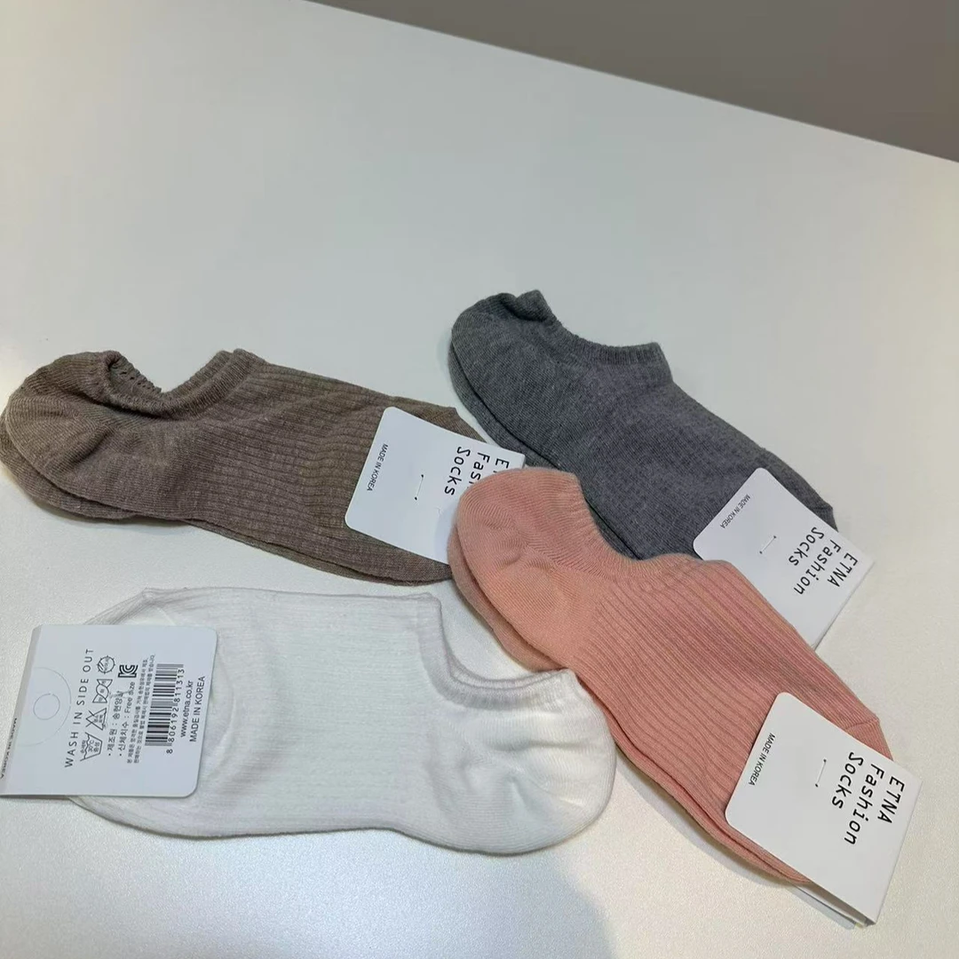 韩国正品no退no换 女款船袜 四色一组