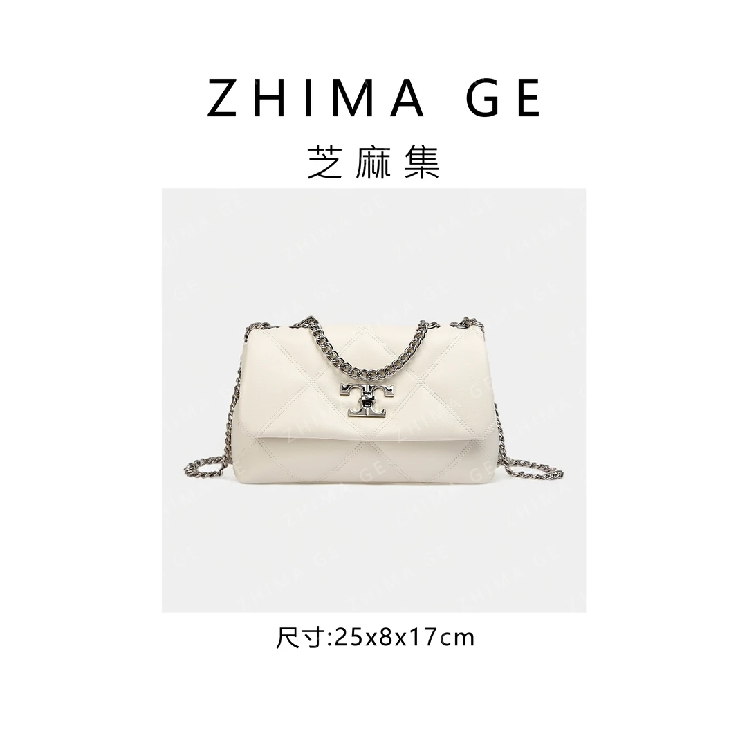 【芝麻集】BF-66316-米白色RAIN.CUN简约时尚百搭腋下斜跨女包