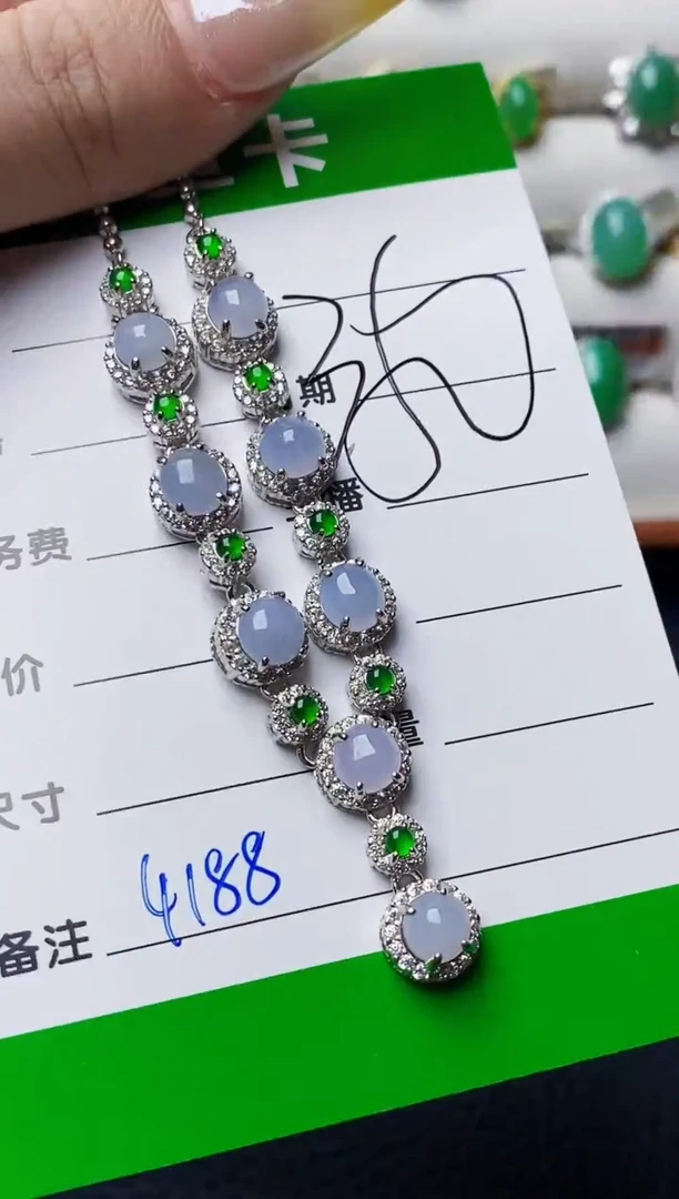 银S925镶嵌戒指翡翠4188