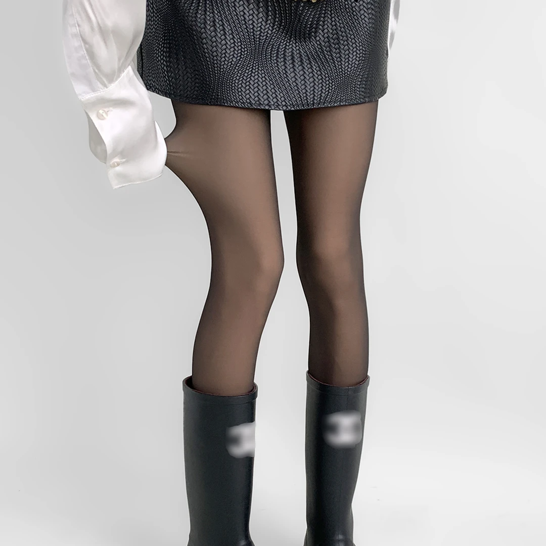 夜间教习室黑色美肤袜秋冬保暖加厚光腿神器裸感黑透肤美腿黑丝袜