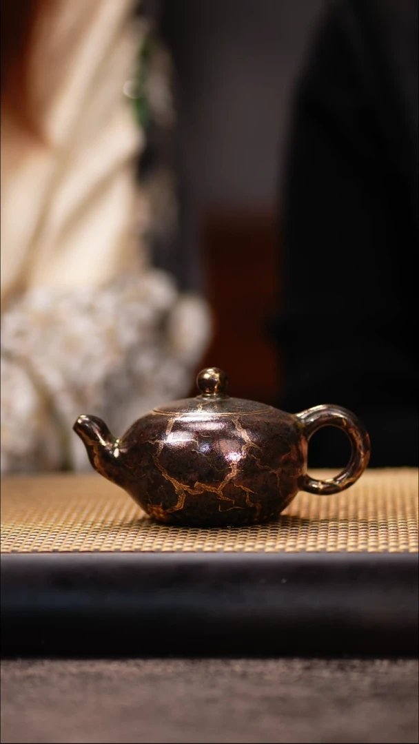 QMJ33宝石入釉紫泥 一粒珠