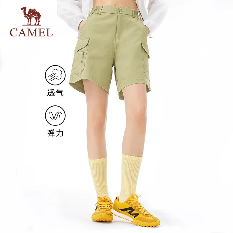 骆驼户外休闲裤男女春夏工装短裤透气欧若风徒步运动短裤女5037