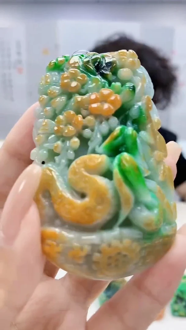 定制翡翠未镶嵌4688xx-毛货挂件39
