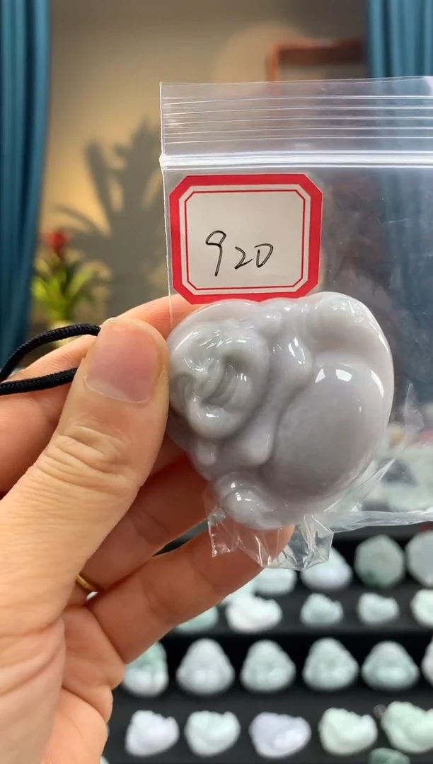 翡翠未镶嵌颈饰佛公920
