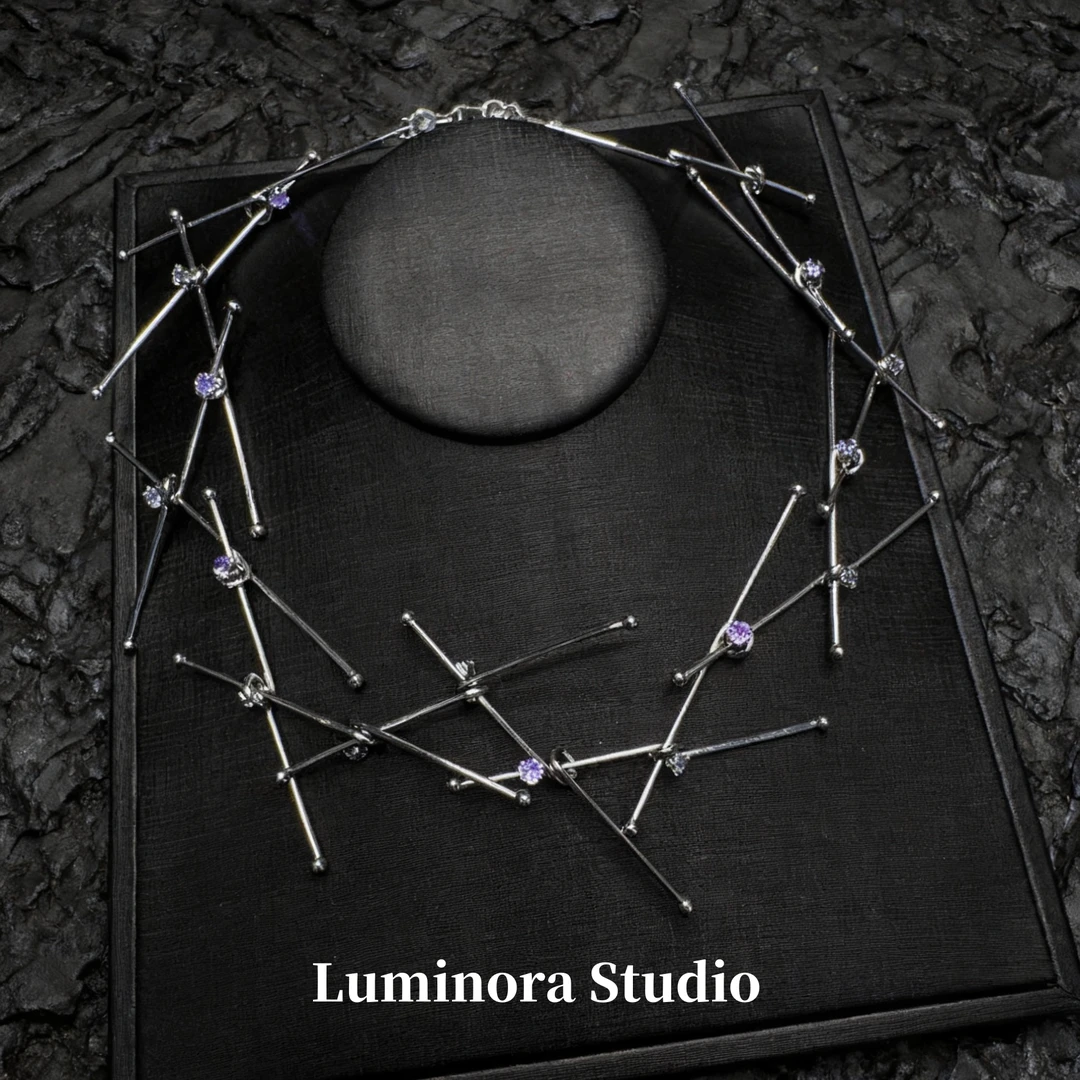 合金项链 Vintage复古古着皆为荆棘项链锁骨链小众简约百搭项链