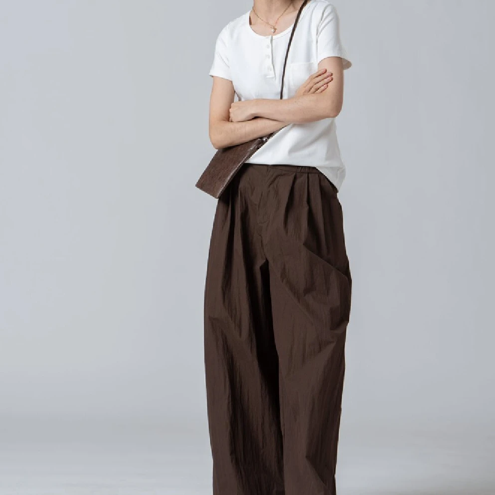 静姐【正肩显瘦】春夏新款圆领百搭纽扣正肩短袖休闲上衣U06950