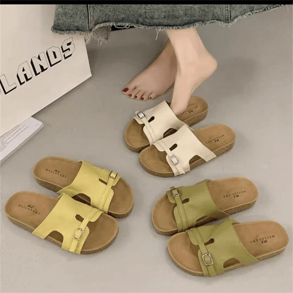 【巴韩】玲姐家61116时尚百搭韩版潮小众百搭舒适防滑休闲外穿拖鞋