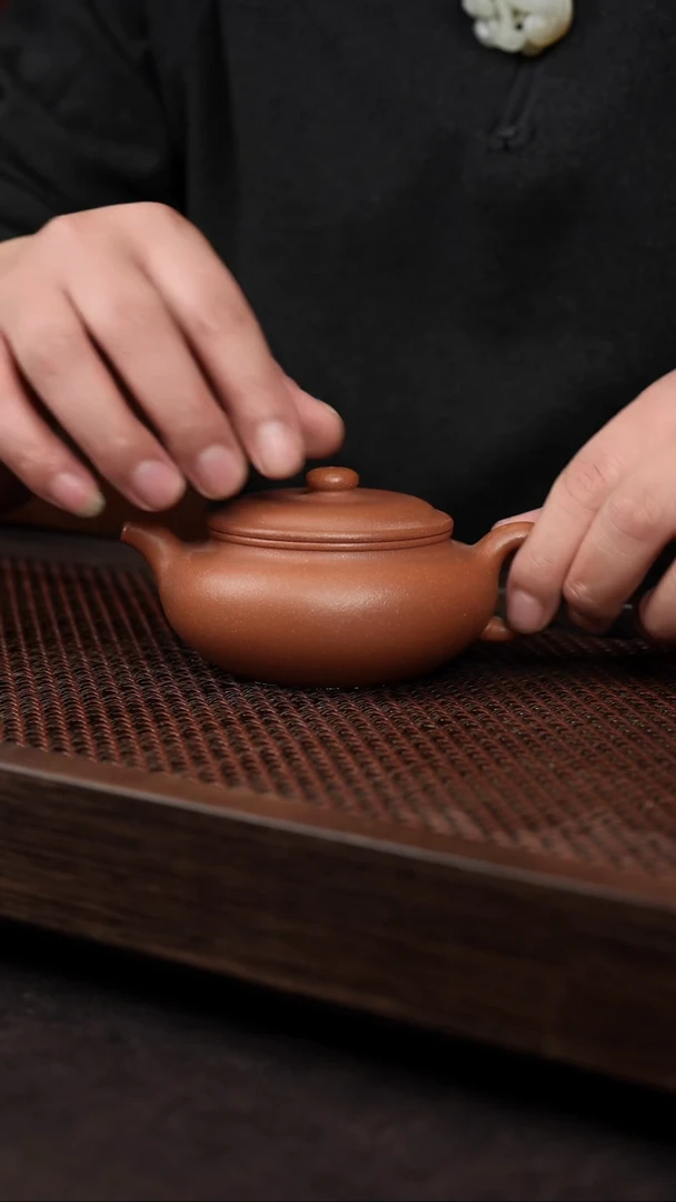 【闪购商品】紫砂茶壶五彩泥扁腹