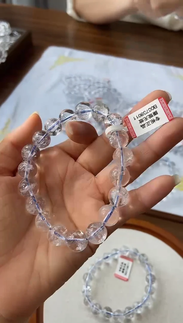 水晶手串未镶嵌11m白阿塞