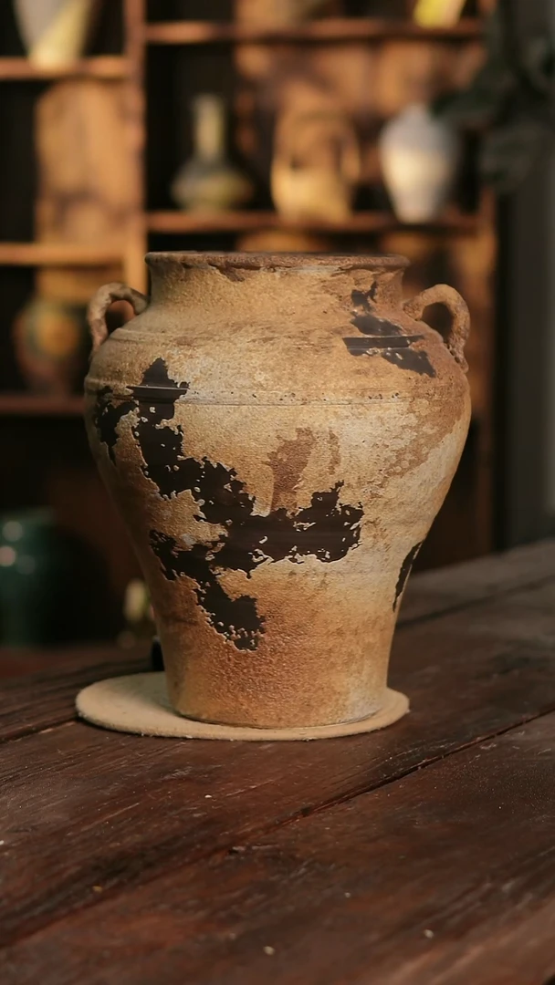 摆件27-341 陶瓷花器高34口径17