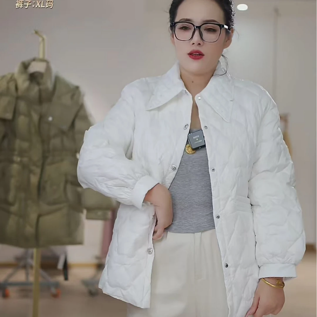 小香风时尚休闲百搭秋冬冬季轻薄款羽绒服37087