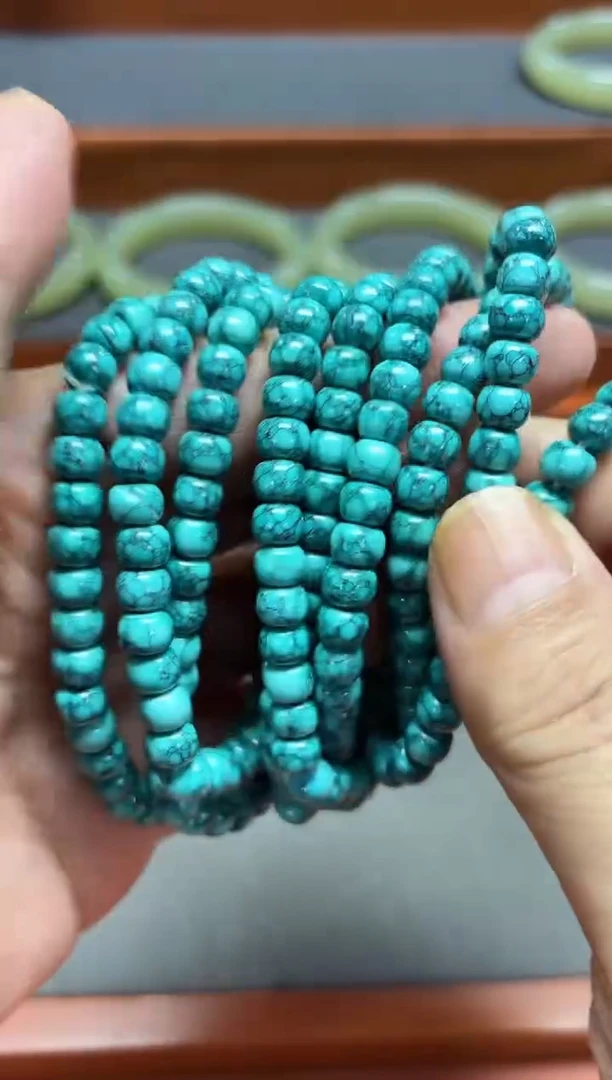 7号精品6mm蓝色直切手串